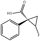 Trans-2-fluoro-1-phenylcyclopropanecarboxylic acid Structural