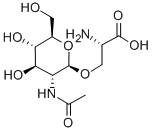 O-(2-Acetamido-2-deoxy-D-glucopyranosyl)-L-serine Structural