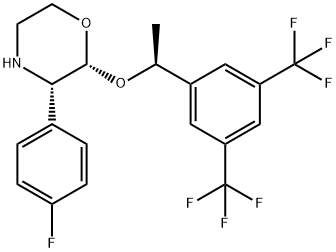 [2R-[2aR*),3a]-2-[1-[3,5-Bis(trifluoromethyl)phenyl]ethoxy]-3-(4-fluorophenyl)morpholine Structural