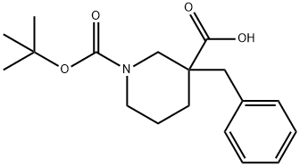 1-[(TERT-BUTYL)OXYCARBONYL]-3-BENZYLPIPERIDINE-3-CARBOXYLIC ACID Structural