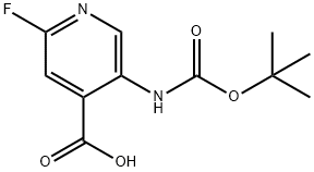 5-TERT-BUTOXYCARBONYLAMINO-2-FLUOROISONICOTINIC ACID Structural