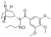 Benzamide, N-butyl-4-(8-methyl-8-azabicyclo(3.2.1)oct-3-yl)-3,4,5-trim ethoxy-, monohydrochloride, endo-