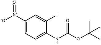 tert-butyl 4-nitro-2-iodophenylcarbamate Structural