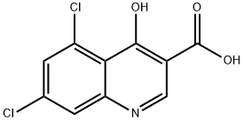 5,7-DICHLORO-4-HYDROXYQUINOLINE-3-CARBOXYLIC ACID Structural