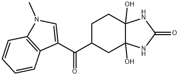 3a,7a-dihydroxy-5-(1-methyl-1H-indole-3-carbonyl)-hexahydro-1H-benzo[d]imidazol-2(3H)-one