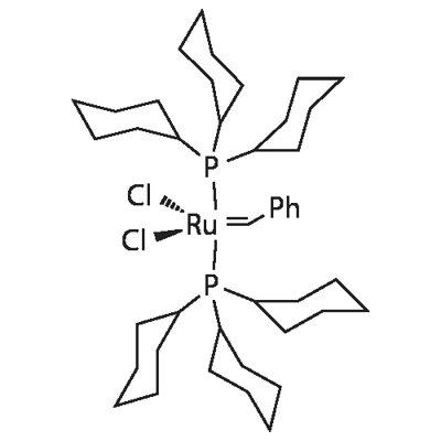 Benzylidene-bis(tricyclohexylphosphine)dichlororuthenium Structural