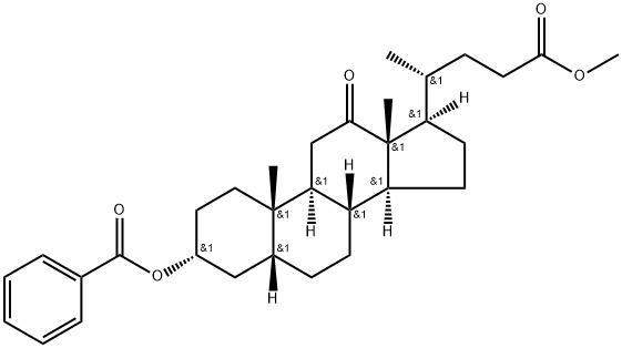 5B-CHOLANIC ACID-3A-OL-12-ONE3-BENZOATE METHYL EST Structural