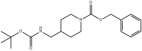 1-N-Cbz-4-N-(Boc-aminomethyl)piperidine Structural