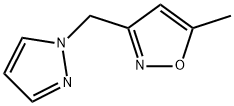 Isoxazole, 5-methyl-3-(1H-pyrazol-1-ylmethyl)- (9CI) Structural