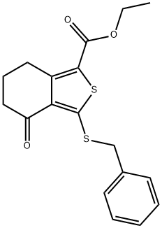 ETHYL 3-(BENZYLTHIO)-4-OXO-4,5,6,7-TETRAHYDROBENZO[C]THIOPHENE-1-CARBOXYLATE