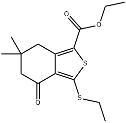 ETHYL 3-(ETHYLTHIO)-6,6-DIMETHYL-4-OXO-4,5,6,7-TETRAHYDROBENZO[C]THIOPHENE-1-CARBOXYLATE