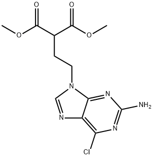 [2-(2-Amino-6-chloro-9H-purin-9-yl)ethyl]propanedioic acid dimethyl ester Structural