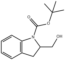 TERT-BUTYL 2-(HYDROXYMETHYL)-1-INDOLINECARBOXYLATE Structural