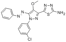 5-(1-(3-Chlorophenyl)-4-methoxy-5-(phenylazo)-1H-pyrazol-3-yl)-1,3,4-t hiadiazol-2-amine