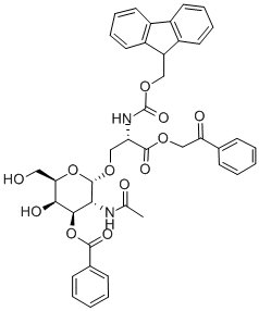 3-O-Benzoyl-N-acetyl-a-D-galactosaminyl-1-O-N-(Fmoc)serine Phenacylester Structural