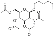 HEXYL 2-ACETAMIDO-3,4,6-TRI-O-ACETYL-2-DEOXY-BETA-D-GLUCOPYRANOSIDE Structural