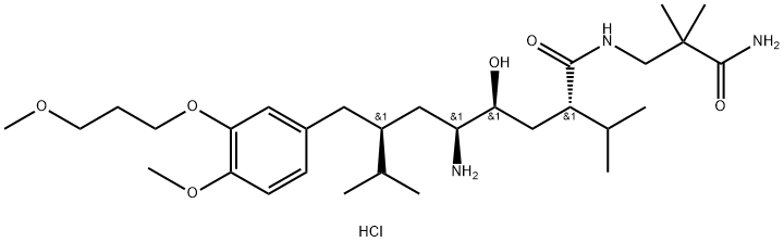 (2S,4S,5S,7S)-7-(3-(3-Methoxypropoxy)-4-methoxybenzyl)-5-amino-N-(2-carbamoyl-2-methylpropyl)-4-hydroxy-2-isopropyl-8-methylnonanamide hydrochloride