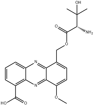 3-Hydroxy-L-valine (6-carboxy-4-methoxy-1-phenazinyl)methyl ester Structural