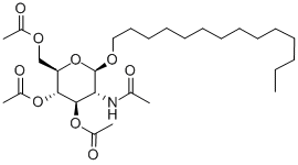 TETRADECYL 2-ACETAMIDO-2-DEOXY-3,4,6-TRI-O-ACETYL-BETA-D-GLUCOPYRANOSIDE Structural