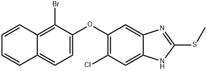 5-((1-Bromo-2-naphthalenyl)oxy)-6-chloro-2-(methylthio)-1H-benzimidazo le