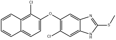 5-Chloro-6-((1-chloro-2-naphthalenyl)oxy)-2-(methylthio)-1H-benzimidaz ole