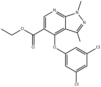 ETHYL 4-(3,5-DICHLOROPHENOXY)-1,3-DIMETHYL-1H-PYRAZOLO[3,4-B]PYRIDINE-5-CARBOXYLATE