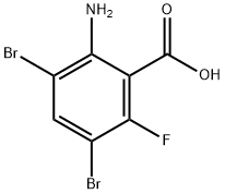 2-AMINO-3,5-DIBROMO-6-FLUOROBENZOIC ACID Structural