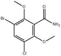 3-BROMO-5-CHLORO-2,6-DIMETHOXYBENZAMIDE Structural