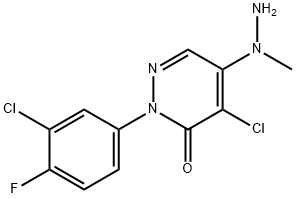 4-CHLORO-2-(3-CHLORO-4-FLUOROPHENYL)-5-(1-METHYL-HYDRAZINO)-3-(2H)-PYRIDAZINONE Structural