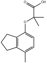 2-METHYL-2-[(7-METHYL-2,3-DIHYDRO-1H-INDEN-4-YL)OXY]PROPANOIC ACID Structural