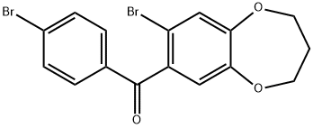 (8-BROMO-3,4-DIHYDRO-2H-1,5-BENZODIOXEPIN-7-YL)(4-BROMOPHENYL)METHANONE Structural