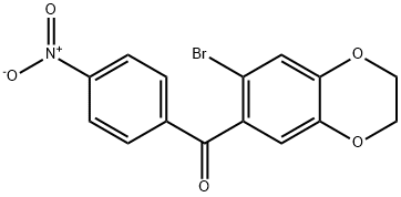 (7-BROMO-2,3-DIHYDRO-1,4-BENZODIOXIN-6-YL)(4-NITROPHENYL)METHANONE Structural