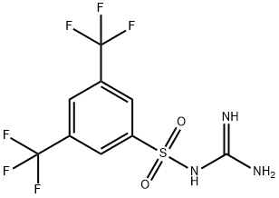 3,5-BIS(TRIFLUOROMETHYL)BENZENESULFONYL GUANIDINE Structural