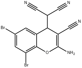 2-(2-AMINO-6,8-DIBROMO-3-CYANO-4H-CHROMEN-4-YL)MALONONITRILE Structural