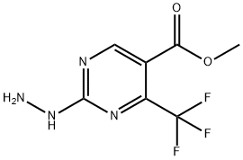 5-(METHOXYCARBONYL)-4-(TRIFLUOROMETHYL)PYRIMIDINE-2-HYDRAZINE Structural