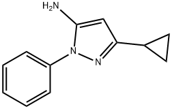 3-CYCLOPROPYL-1-PHENYL-1H-PYRAZOL-5-AMINE Structural