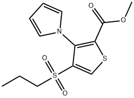 METHYL 4-(PROPYLSULFONYL)-3-(1H-PYRROL-1-YL)THIOPHENE-2-CARBOXYLATE Structural