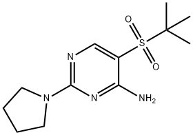 5-(TERT-BUTYLSULFONYL)-2-TETRAHYDRO-1H-PYRROL-1-YLPYRIMIDIN-4-AMINE Structural