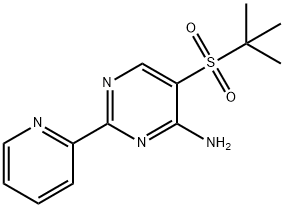 5-(TERT-BUTYLSULFONYL)-2-(2-PYRIDYL)PYRIMIDIN-4-AMINE Structural