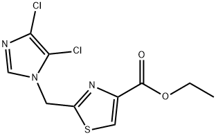 ETHYL 2-[(4,5-DICHLORO-1H-IMIDAZOL-1-YL)METHYL]-1,3-THIAZOLE-4-CARBOXYLATE Structural