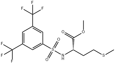 METHYL 2-([[3,5-DI(TRIFLUOROMETHYL)PHENYL]SULFONYL]AMINO)-4-(METHYLTHIO)BUTANOATE Structural