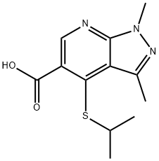 4-(ISOPROPYLTHIO)-1,3-DIMETHYL-1H-PYRAZOLO[3,4-B]PYRIDINE-5-CARBOXYLIC ACID