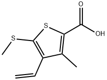 3-METHYL-5-(METHYLTHIO)-4-VINYLTHIOPHENE-2-CARBOXYLIC ACID Structural