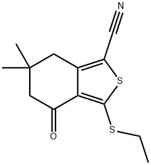 3-(ETHYLTHIO)-6,6-DIMETHYL-4-OXO-4,5,6,7-TETRAHYDROBENZO[C]THIOPHENE-1-CARBONITRILE