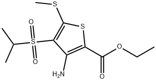 ETHYL 3-AMINO-4-(ISOPROPYLSULFONYL)-5-(METHYLTHIO)THIOPHENE-2-CARBOXYLATE Structural