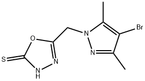 5-[(4-BROMO-3,5-DIMETHYL-1H-PYRAZOL-1-YL)METHYL]-1,3,4-OXADIAZOLE-2-THIOL