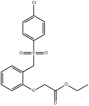 ETHYL 2-(2-([(4-CHLOROPHENYL)SULFONYL]METHYL)PHENOXY)ACETATE