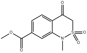 3,4-DIHYDRO-2,2-DIOXO-7-METHOXYCARBONYL-1-METHYLBENZO[2,1-C]THIAZIN-4-ONE Structural