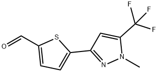 2-[1-METHYL-5-(TRIFLUOROMETHYL)PYRAZOL-3-YL]-THIOPHENE-5-CARBOXALDEHYDE Structural