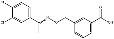 3-[(([1-(3,4-DICHLOROPHENYL)ETHYLIDENE]AMINO)OXY)METHYL]BENZOIC ACID Structural